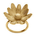 Bague en acier dor&eacute; fleur - diam&egrave;tre 23cm