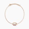 Histoire d'Or Bracelet Urban Call Argent Rose Pierre De Synthese Oxyde De Zirconium
