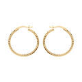 Cr&eacute;oles en vermeil fil diamant&eacute; - 25mm Artemare