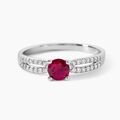 Histoire d'Or Bague Solitea Argent Blanc Oxyde De Zirconium