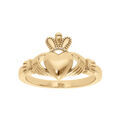 Bague en vermeil symbole Claddagh d'Irlande mod&egrave;le femme (amour, amiti&eacute;, loyaut&eacute;)