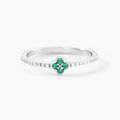 Histoire d'Or Bague Clova Argent Blanc Pierre De Synthese Oxyde De Zirconium