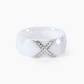 Histoire d'Or Bague Ceramique X Argent Blanc