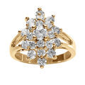 Bagues sur Artemare : Bague en vermeil marquise avec oxydes blancs