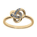 Bagues sur Artemare : Bague en vermeil noeud d'oxydes bleu ciel sertis