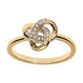 Bague en vermeil noeud d'oxydes blancs sertis Artemare