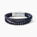 Bracelet Jourdan Hercule Cuir Multicolore Onyx Lapis Lazuli