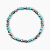Jourdan Bracelet Naturel Autres Tricolore Turquoise H&eacute;matite Jaspe Africain