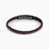 Jourdan Bracelet Cuir De Vache Marron Oeil De Tigre
