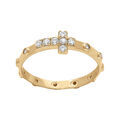 Bagues sur Artemare : Bague en vermeil semainier croix d'oxydes blancs sertis