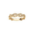 Bague en vermeil forme tresse avec oxydes micro sertis Artemare