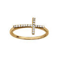 Bague en vermeil avec croix en oxydes blancs sertis Artemare