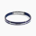 Jourdan Bracelet Cuir De Vache Bleu