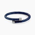 Jourdan Bracelet Cuir De Vache Bleu