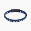 Jourdan Bracelet Cuir De Vache Bleu