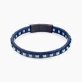 Jourdan Bracelet Cuir De Vache Bleu