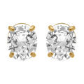 Boucles d'oreille sur Artemare : Boucles d'oreille tige en acier dor&eacute; oxyde blanc serti - 0.81cm x 0.99cm