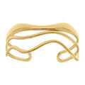 Bracelets sur Artemare : Bracelet en acier dor&eacute; rigide ajour&eacute; - 63mm