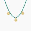 Histoire d'Or Collier Mermaid Acier Jaune Verre