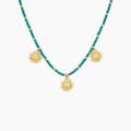 Histoire d'Or Collier Mermaid Acier Jaune Verre