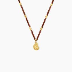 Histoire d'Or Collier Mermaid Acier Jaune Verre
