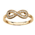 Bague en vermeil forme infini orn&eacute;e d'oxydes blancs Artemare