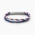 Bracelet Jourdan Renatus Acier Argent&eacute; Lapis Lazuli