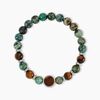 Bracelet Jourdan Archimedes Acier Argent&eacute; Oeil De Tigre Turquoise