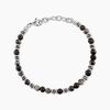 Histoire d'Or Bracelet Saul Acier Blanc Pierre De Lave Labradorite H&eacute;matite