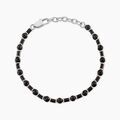 Histoire d'Or Bracelet Silas Acier Noir Pierre De Lave