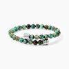 Jourdan Bracelet Naturel Acier Blanc Turquoise
