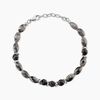 Histoire d'Or Bracelet Adiel Acier Blanc Labradorite Onyx