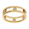 Bague en vermeil massif ajour&eacute;e et oxydes blancs sertis Artemare