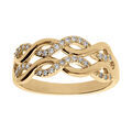 Bague en vermeil deux rangs motifs infinis avec oxydes blancs sertis Artemare