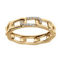 Bague en vermeil forme maille avec oxydes blancs Artemare