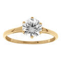 Bagues sur Artemare : Bague en vermeil solitaire rond oxyde blanc serti 7mm