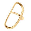 Bagues sur Artemare : Bague en vermeil forme ovale &eacute;vid&eacute;e et martel&eacute;e