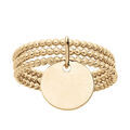 Bague en vermeil triple anneaux boules avec pastille Artemare