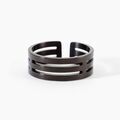 Histoire d'Or Bague Line Acier Noir