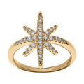 Bague en vermeil motif &eacute;toile d'oxydes blancs sertis Artemare