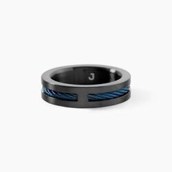 Jourdan Bague M&eacute;tal Acier Noir