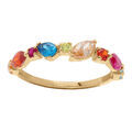 Bagues sur Artemare : Bague en plaqu&eacute; or sertie d'oxydes multicolore et multitaille
