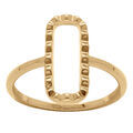 Bague en plaqu&eacute; or forme rectangle cisel&eacute; Artemare