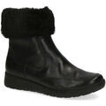 Bottines Caprice black nappa casual closed booties