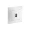 Prise &agrave; encastrer caly blanc 1 pi&egrave;ce(s) prise 2x chargeur usb caly blanc &agrave; encastrer monobloc 1 usb standard - debflex