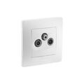 Electricit&eacute; sur Annecy : Prise &agrave; encastrer caly blanc 1 pi&egrave;ce(s) prise tv/fm/sat blanc &agrave; encastrer monobloc 1 tv standard - debflex