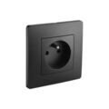 Electricit&eacute; sur Annecy : Prise &agrave; encastrer caly noir 1 pi&egrave;ce(s) prise 2p+t caly noir &agrave; encastrer monobloc 1 2p+t standard - debflex