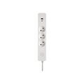 Electricit&eacute; sur Annecy : DEBFLEX Rallonge &eacute;lectrique multiprises nouveau mod&egrave;le blanc 1 pi&egrave;ce(s) bloc 3 prises 2p+t 16a 2 usb a+c 1.49m blanc 230 v 3 oui h05vv-f 3g1,0 1.5 m 16 a - de