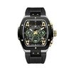 Montre Montignac Tonneau Chrono Noir