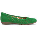 Ballerines Gabor Ballerines en cuir velours &agrave; talon d&eacute;croch&eacute; Vert